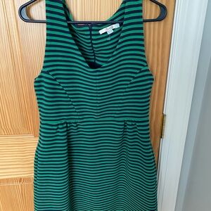 Boden Navy and Green Striped Top
